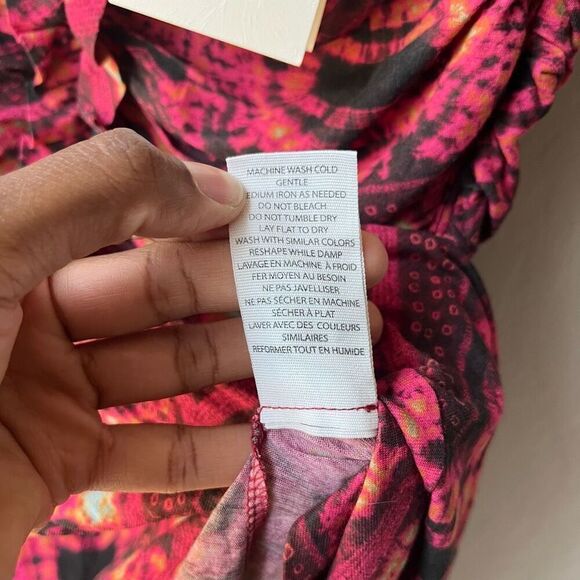 NEW Ulla Johnson Dress Marcella Wild‎ Rose Pink Print Halter Midi Dress Size 2 - Picture 12 of 12